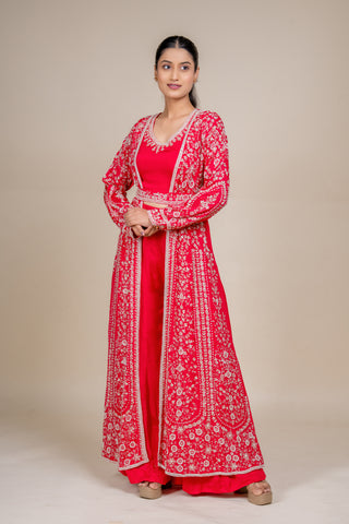 Imperial Rose Embroidered Three-Piece Couture Jacket Set