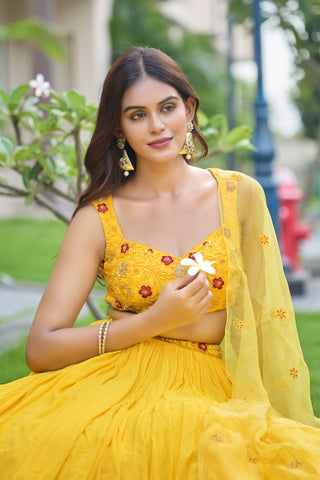 Marigold Lehenga Set