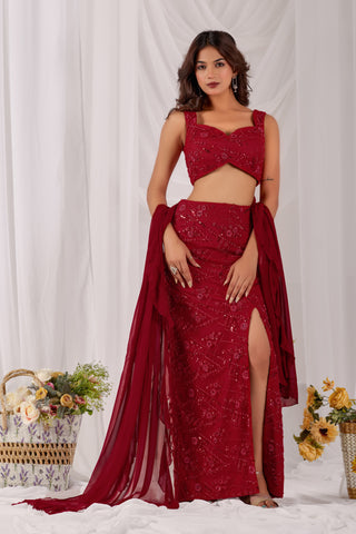 Gulzaar Pencil Skirt Set