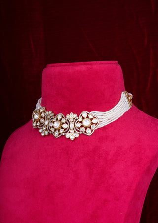 Traditional  Pearl Mala with Kundan Pendant