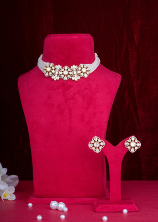 Traditional  Pearl Mala with Kundan Pendant