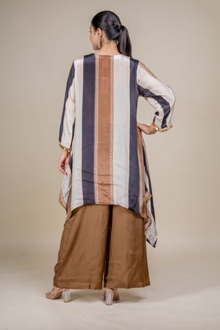Desert Luxe Embellished Silk Kaftan Co-Ord with Statement Palazzo