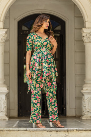 Royal Lotus Peplum Set