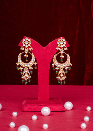 Grand Royal Polki Kundan Bridal Choker Set with Ruby and Emerald Accents
