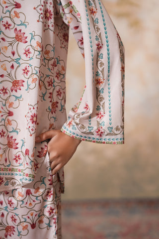 Ivory Garden Embroidered Shirt Style Co-Ord Set