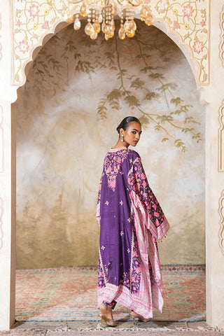 Royal Amethyst Embroidered Kurta Set