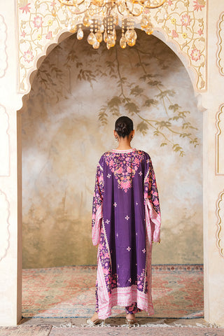 Royal Amethyst Embroidered Kurta Set