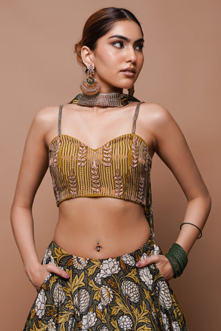 Forest Digital Print Lehenga Set
