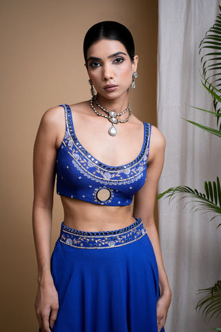 Royal blue lehenga set