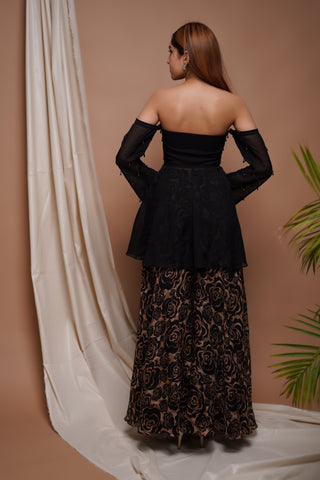 Black Rose Seamless Printed Set