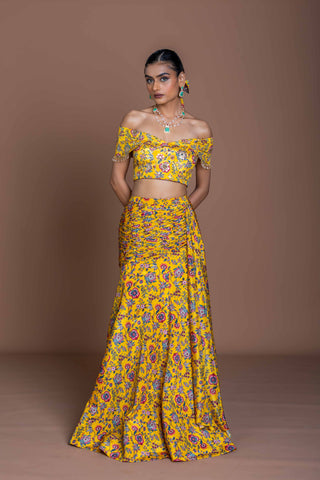 Mermaid Mustard Skirt coord set