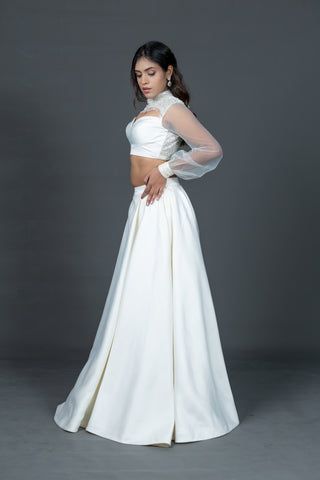 Ivory Madrid skirt blouse set