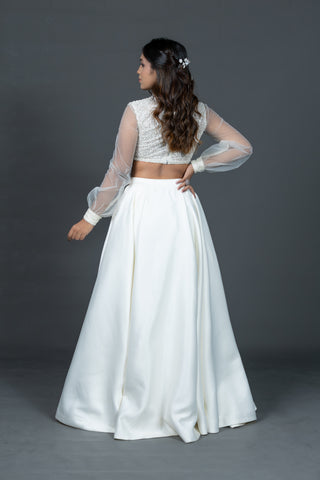 Ivory Madrid skirt blouse set
