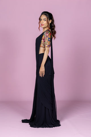 Nightshade Drape Saree