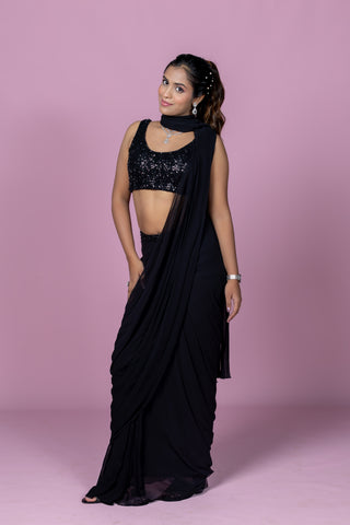 Midnight Spark Saree