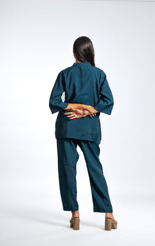 Elegant Deep Ocean Teal Co-Ord Set