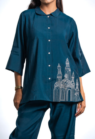 Elegant Deep Ocean Teal Co-Ord Set