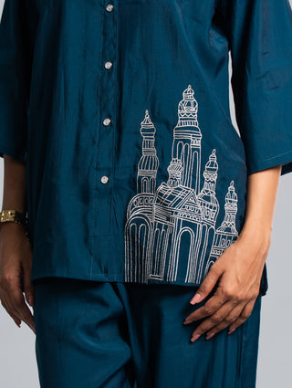 Elegant Deep Ocean Teal Co-Ord Set