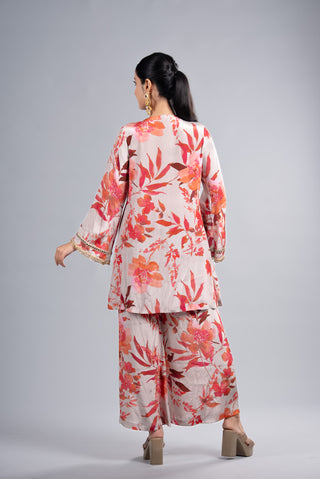 Ivory White Floral Kurta Set