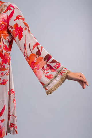 Ivory White Floral Kurta Set