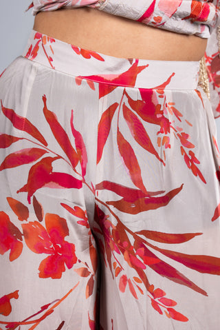 Ivory White Floral Kurta Set