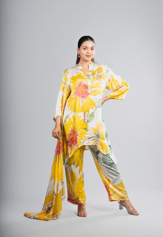 Bright Sunflower Printed  Co-ord Set