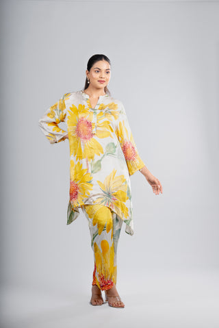 Bright Sunflower Printed  Co-ord Set
