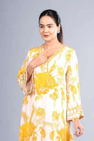 Ivory White Long Kurta suit