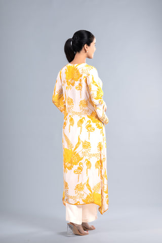 Ivory White Long Kurta suit