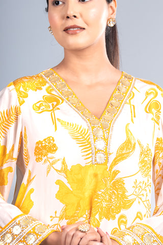 Ivory White Long Kurta suit