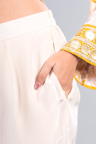 Ivory White Long Kurta suit