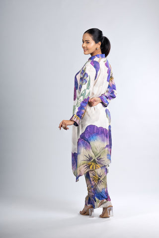 Ivory White Floral Kurta Set