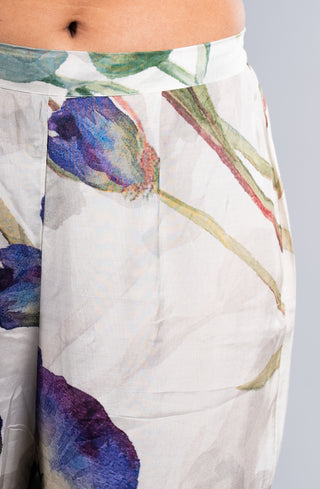 Ivory White Floral Kurta Set