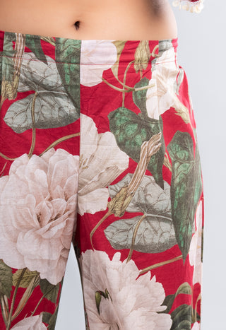 Rose Pink Floral Kurta Set