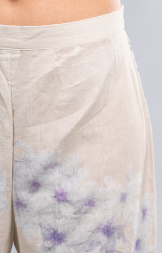 Ivory White Floral Printed Co-ord Set