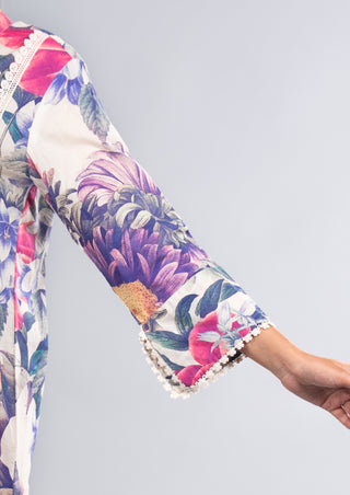 Ivory Floral Kurta Set