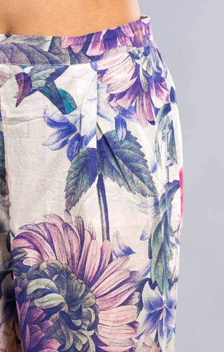 Ivory Floral Kurta Set