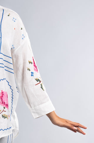 White Embroidered Co-ord Set