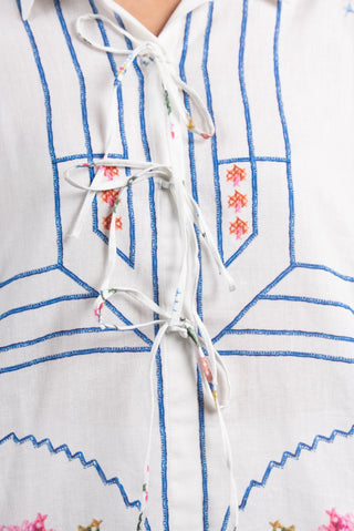 White Embroidered Co-ord Set