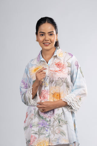 Pastel Blue Floral Co-ord Set