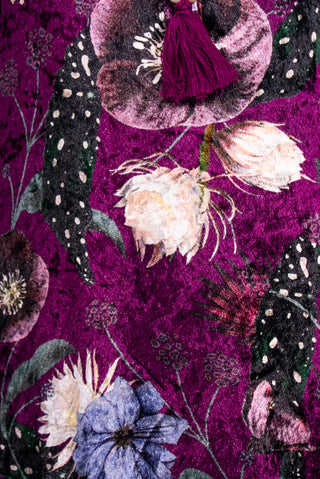Royal Plum Velvet Floral Suit