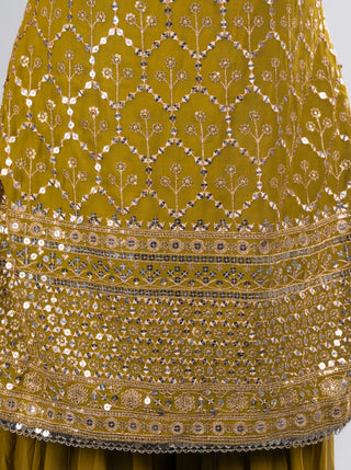Opulent Mustard Gold Sharara Set