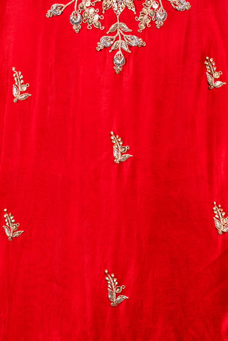 Crimson Red Kurta Sharara Set