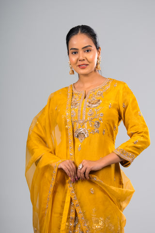 Marigold Yellow Kurta Sharara Set