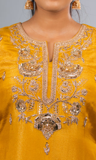 Marigold Yellow Kurta Sharara Set