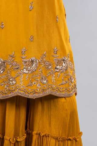 Marigold Yellow Kurta Sharara Set