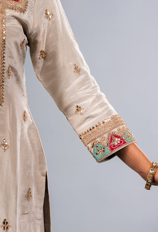 Pearl Ivory Tiered Sharara Set