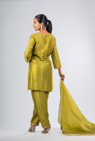 Olive Green Kurta Set
