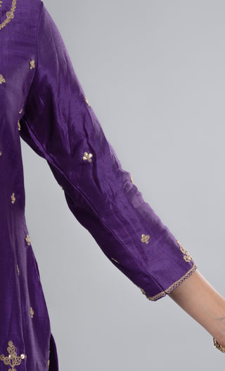 Royal Violet Embroidered Suit