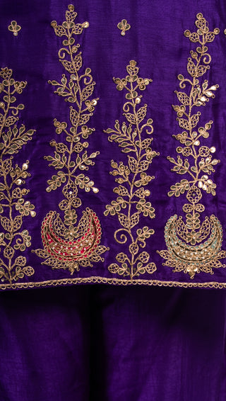 Royal Violet Embroidered Suit